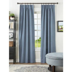 Best deal ⌛ Vermont Country Store Highgate Manor Lined 48 Inch Pinch Pleat Curtains Blue 😀