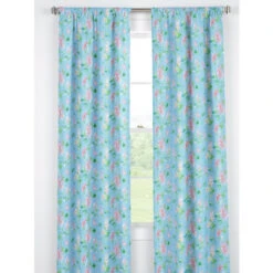 Discount ✔️ Vermont Country Store Wisteria Lined Rod Pocket Panel Light Blue 🔔