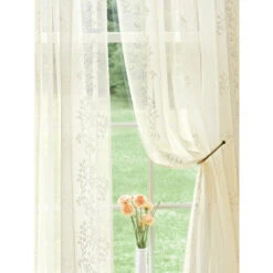 New 😍 Vermont Country Store Divine Sheer Rod Pocket Tier Or Panel White ⭐