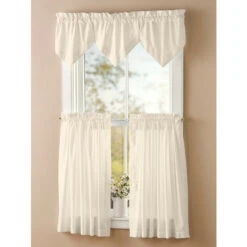 Promo ✨ Vermont Country Store Classic Hemstitch Rod Pocket Tiers Natural ⭐