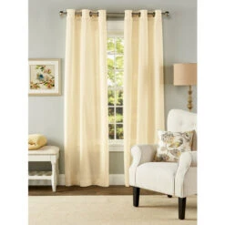 Best reviews of โ๏ธ Vermont Country Store Striped Semi-Sheer Grommet Top Curtains Natural ๐