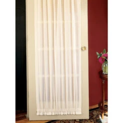 Best reviews of 🌟 Vermont Country Store Cotton Voile Semi-Sheer Rod Pocket Door Panel White 🔔