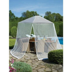 Outlet ❤️ Vermont Country Store Bug-Free Outdoor Patio Umbrella Canopy White ⌛