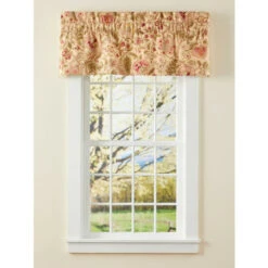 Cheapest 😍 Vermont Country Store Hatfield Floral Rod Pocket Tailored Valance Blue ⌛