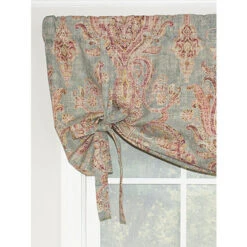 Buy 😍 Vermont Country Store Maybelle Linen Rod Pocket Tie-Up Valance Chambray 😀