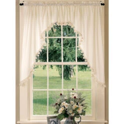 Best reviews of 🎁 Vermont Country Store Classic Ball Fringe Rod Pocket Swag Pair White 🎉