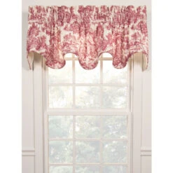 Top 10 👏 Vermont Country Store Essex Toile Lined Rod Pocket Scalloped Valance Gray 😉