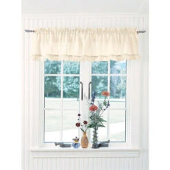 Best deal ๐ฅฐ Vermont Country Store Narrow Ruffles Rod Pocket Tailored Valance Natural ๐ฅฐ