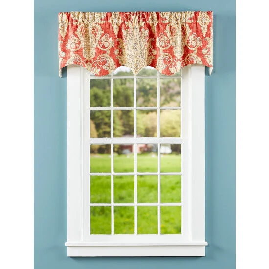 Budget โค๏ธ Vermont Country Store Maybelle Lined Rod Pocket Scalloped Valance Chambray ๐ - Image 4