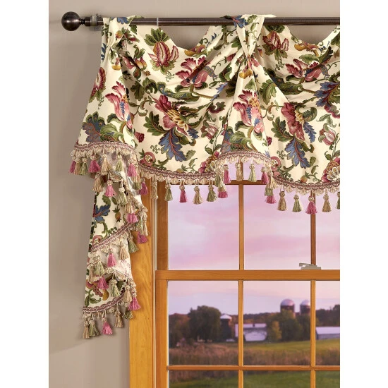 Outlet ✔️ Vermont Country Store Hearthwood Floral Victory Swag With Tassel Trim Natural 🌟 - Image 3