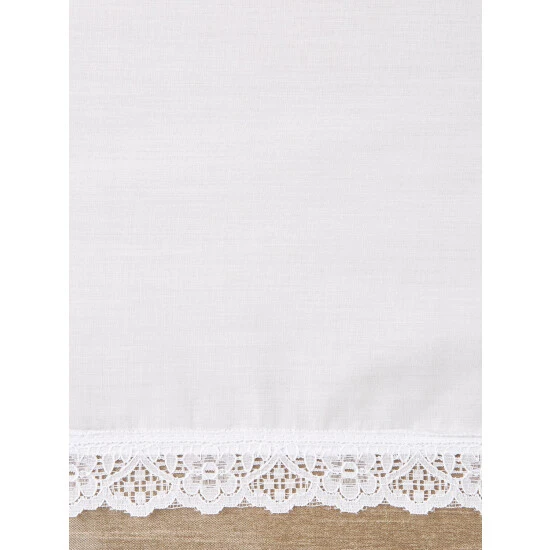 New ๐ Vermont Country Store Jane's Lace Rod Pocket Tailored Valance White ๐ - Image 5
