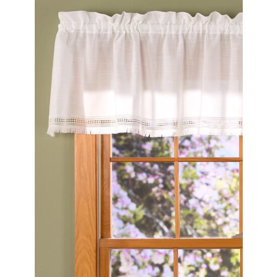 Top 10 β Vermont Country Store Brushed Fringe Rod Pocket Tailored Valance White π - Image 2
