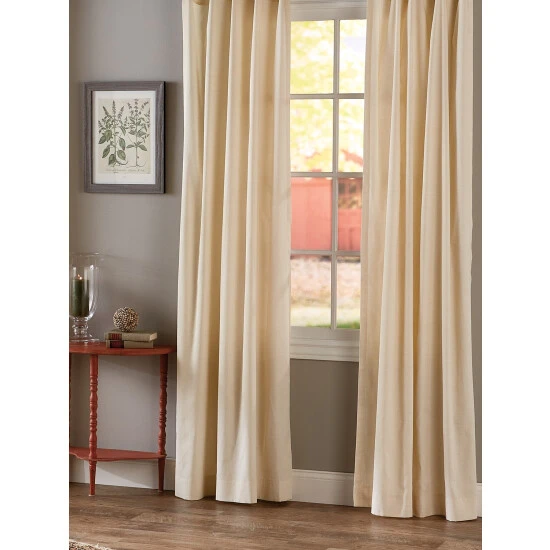 Wholesale βοΈ Vermont Country Store Solid Cotton Duck Tab Top Curtains Gold π - Image 7