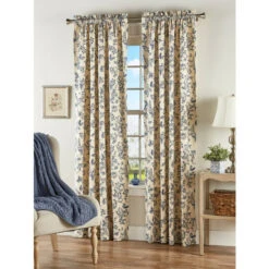 Outlet ❤️ Vermont Country Store Honeybee Lace Rod Pocket Tier Ecru 🎉