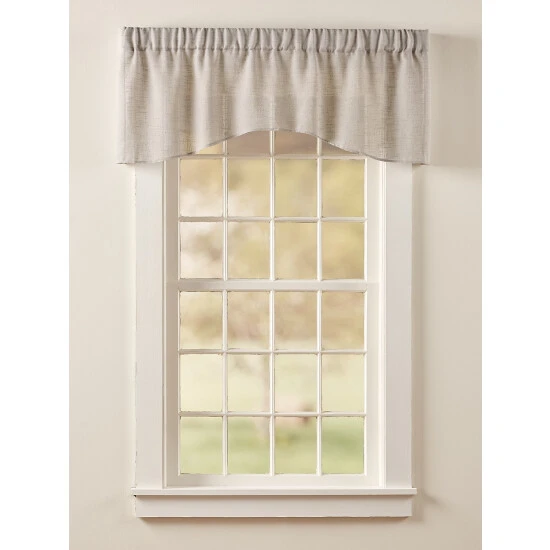 New ❤️ Vermont Country Store Sheer Linen Rod Pocket Crescent Valance Toffee ⭐ - Image 4