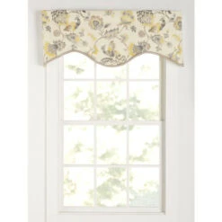 Best Pirce โญ Vermont Country Store Arianna Lined Rod Pocket M-Shaped Valance Teal โค๏ธ