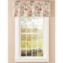 Best deal ๐ Vermont Country Store Abbey Rose Lined Rod Pocket Tailored Valance Rosewood ๐