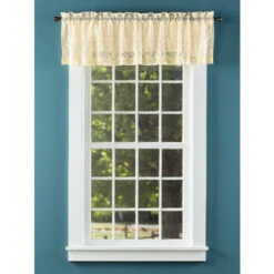 Discount ๐ Vermont Country Store Endless Lace Rod Pocket Tailored Valance Ivory โค๏ธ