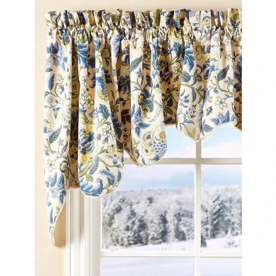 Buy 🛒 Vermont Country Store Hatfield Floral Lined Rod Pocket Princess Swag Pair Gray ✨ - Image 2