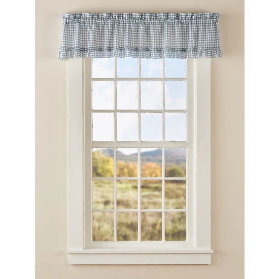 Outlet ❤️ Vermont Country Store Classic Gingham Ruffles Rod Pocket Tailored Valance Blush 😉 - Image 3