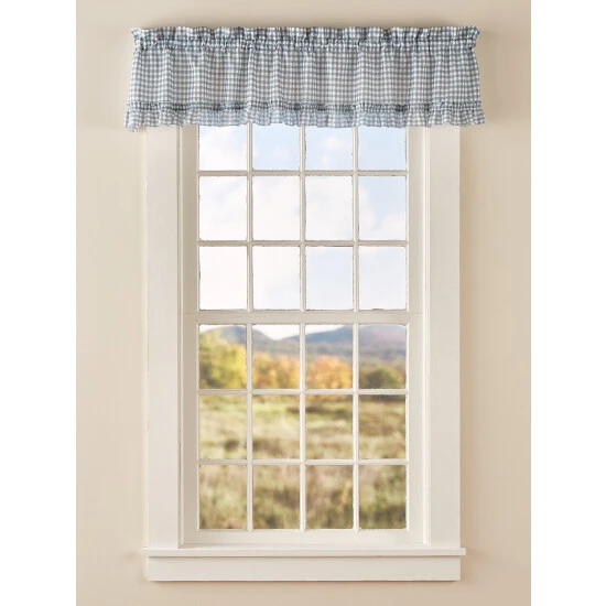 Outlet ❤️ Vermont Country Store Classic Gingham Ruffles Rod Pocket Tailored Valance Blush 😉 - Image 4