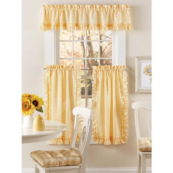 Promo ✔️ Vermont Country Store Classic Solid Ruffles Rod Pocket Tailored Valance Sage 💯 - Image 5