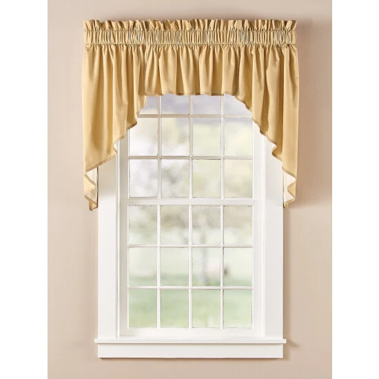 Deals 😍 Vermont Country Store Carolyn's Colorful Lined Rod Pocket 3-Piece Swag Set Slate 🔥 - Image 3