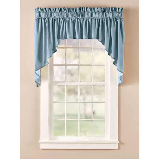 Deals 😍 Vermont Country Store Carolyn's Colorful Lined Rod Pocket 3-Piece Swag Set Slate 🔥 - Image 7