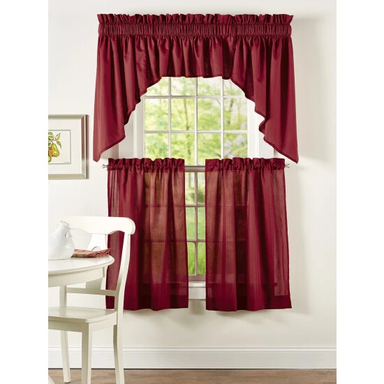 Deals 😍 Vermont Country Store Carolyn's Colorful Lined Rod Pocket 3-Piece Swag Set Slate 🔥 - Image 8