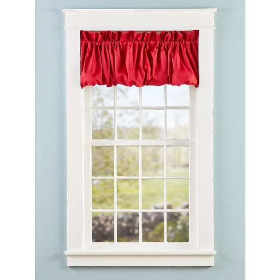 Flash Sale 👍 Vermont Country Store Carolyn's Colorful Rod Pocket Balloon Valance Almond ⭐