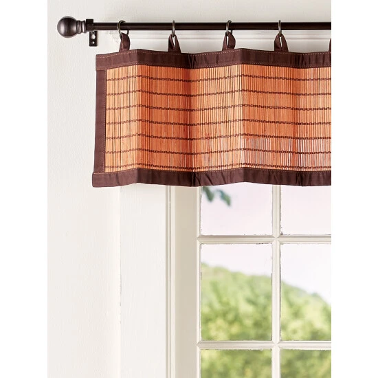 Cheapest 🛒 Vermont Country Store Ring Top Bamboo Valance Espresso 🤩 - Image 2