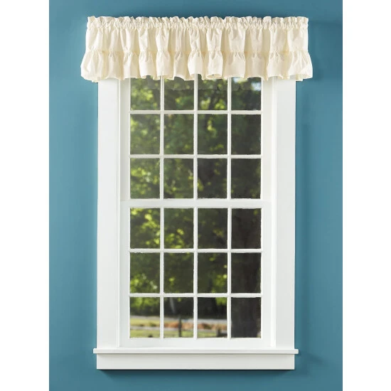 Best deal ⌛ Vermont Country Store Wide Ruffles Rod Pocket Tailored Valance White 😉