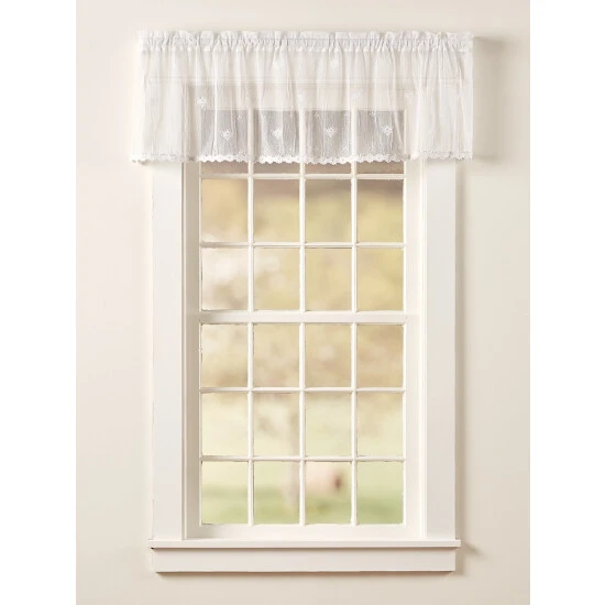 Best Sale โ๏ธ Vermont Country Store Honeybee Lace Rod Pocket Valance With Trim White ๐ฏ - Image 4