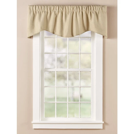 Hot Sale ๐ Vermont Country Store Hudson Dot Room-Darkening Rod Pocket M-Shaped Valance Stone โ๏ธ - Image 3