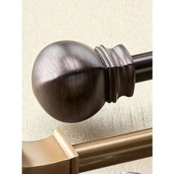 Best deal 🛒 Vermont Country Store Vogue Ball Finial Curtain Rod, 5/8 Inch Espresso ⌛