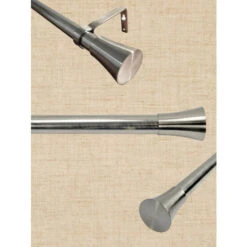 Brand new 🤩 Vermont Country Store Indoor/Outdoor Flare Finial Curtain Rod, 1 Inch Brushed Nickle ⭐