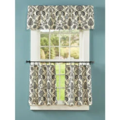 Best deal ๐งจ Vermont Country Store French Ticking Rod Pocket Tailored Valance ๐