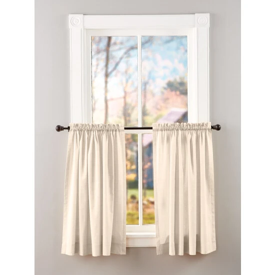 Hot Sale ๐ Vermont Country Store Hudson Dot Room-Darkening Rod Pocket M-Shaped Valance Stone โ๏ธ - Image 4