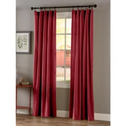 Outlet 🧨 Vermont Country Store Solid Cotton Duck Rod Pocket Curtains Gray ✨