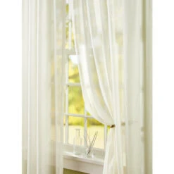Budget ๐ Vermont Country Store Cotton Voile Semi-Sheer Rod Pocket Curtains Or Tiers White ๐