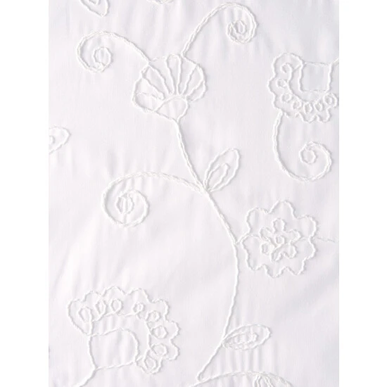 Buy ๐ Vermont Country Store Floret Candlewick Rod Pocket Curtains White โ - Image 2