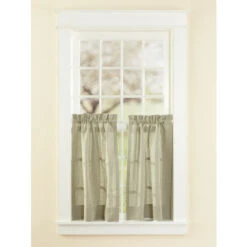 Buy 🛒 Vermont Country Store Colebrook Check Rod Pocket Tiers Mineral 🌟