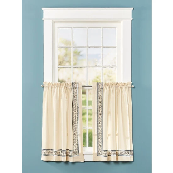 Discount β¨ Vermont Country Store Stenciled Border Rod Pocket Muslin Tiers π