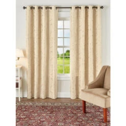 Coupon 🥰 Vermont Country Store Shimmery Scenic Silhouettes Lined Grommet Top Panel Linen 😀