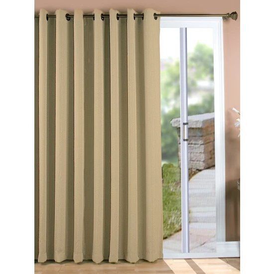 Wholesale ๐ Vermont Country Store Hudson Dot Room-Darkening Grommet Top Patio Panel Stone โญ - Image 2