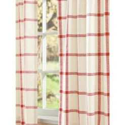 Coupon โ๏ธ Vermont Country Store Windowpane Plaid Rod Pocket Curtains Navy ๐