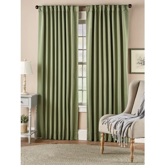 Promo ❤️ Vermont Country Store Supreme Blackout Rod Pocket Curtains With Back Tabs Gray 🎁 - Image 4