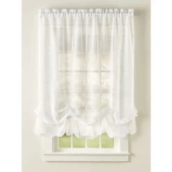 Cheap ❤️ Vermont Country Store Hathaway Sheers Rod Pocket Balloon Panel Cream 🎁