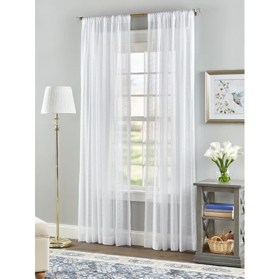 Top 10 🎁 Vermont Country Store Lacy Medallion Rod Pocket Panel Gray ✔️ - Image 2