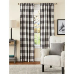 Top 10 😀 Vermont Country Store Insulated Jumbo Buffalo Check Lined Rod Pocket Curtains With Back Tabs Tan/white 🛒